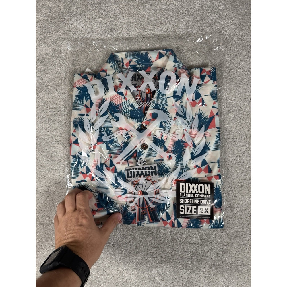 Dixxon SHORELINE DRIVE PARTY SHIRT. Men's 2 X Large‎  - New In Bag With Tags
